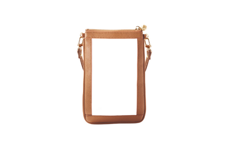 #1 Double Nudie Tan Crossbody Wristlet