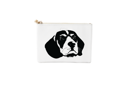 #2 White Beagle Pouch