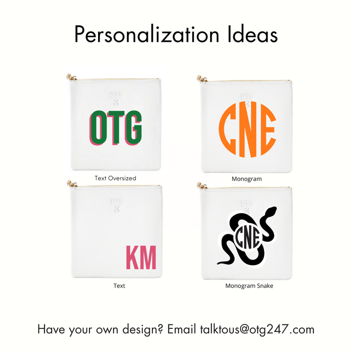 #3 White Pouch – personalized image
