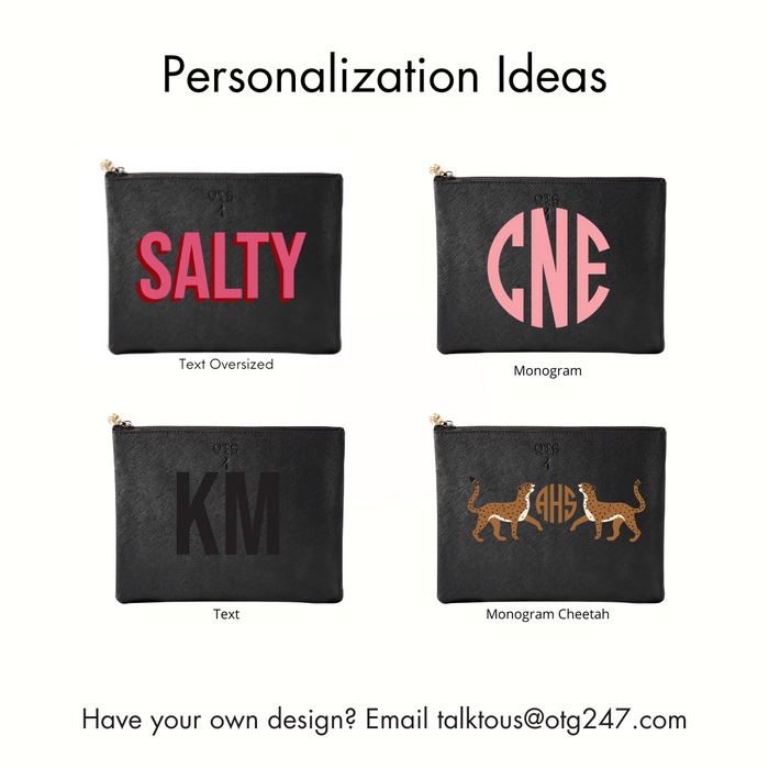 #4 Black Pouch – personalized image