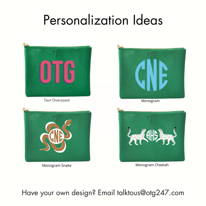 #4 Green Pouch – personalized image