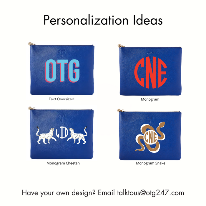 #4 Navy Pouch – personalized image