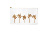 #5 White Palm Tree Clutch