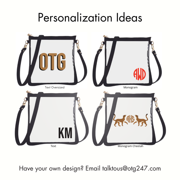 #6 Double Nudie Black Crossbody – personalized image