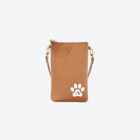 #1 Tan KF Paw Crossbody Wristlet