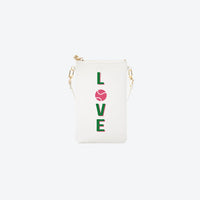 #1 White Tennis Love Crossbody Wristlet