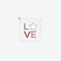 #3 White USA Love Pouch
