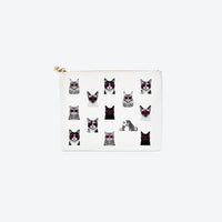 #4 White KF Cool Cats Pouch