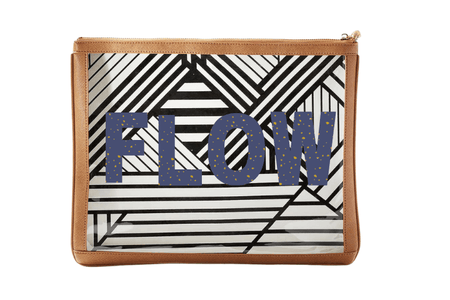 #8 Nudie Tan Flow Dot Pouch