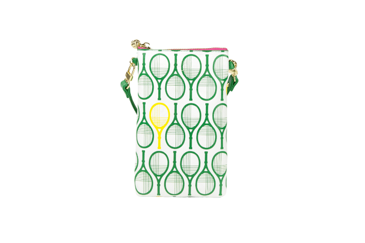 #1 Caren Racquet Green Crossbody Wristlet