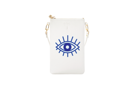 #1 Eye White Crossbody Wristlet