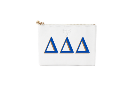 #2 Tri Delt White Pouch