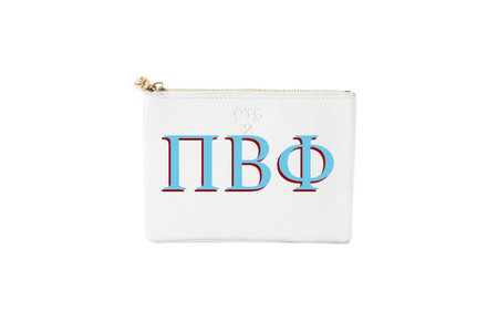 #2 Pi Phi White Pouch