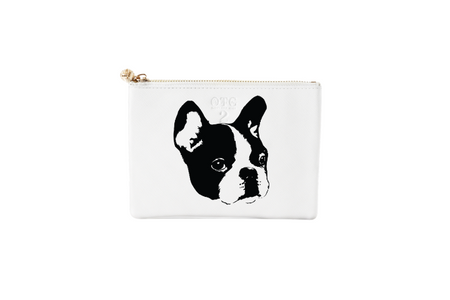 #2 Frenchie White Pouch