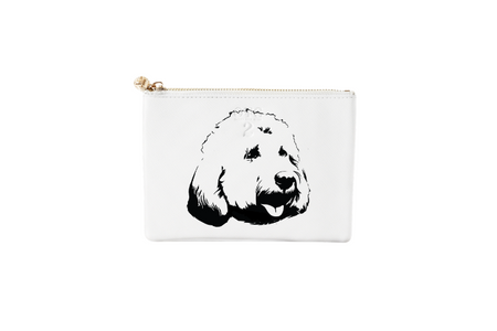 #2 Poodle White Pouch