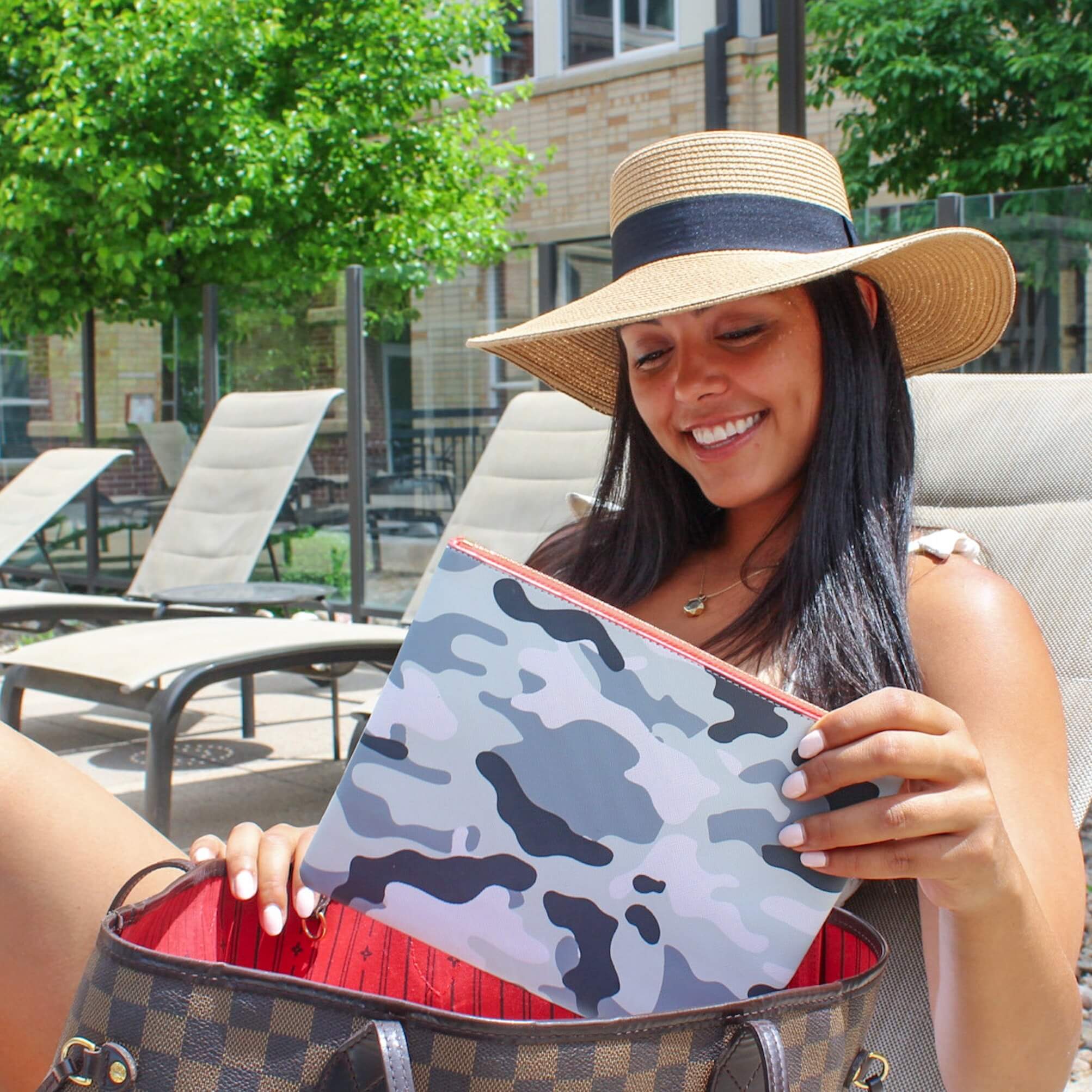 #4 Abby Camo Gray Take The Trip Pouch