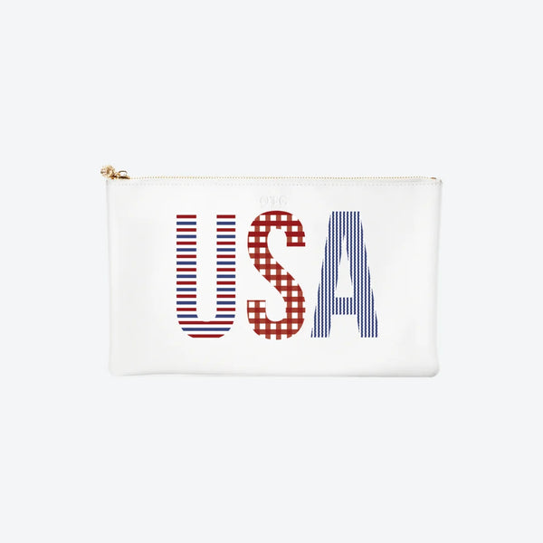 #5 White USA Clutch