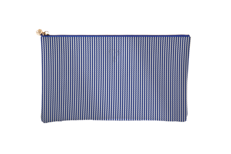 #5 Piper Pinstripe Navy Clutch