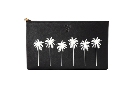 #5 Palm Tree Black Clutch