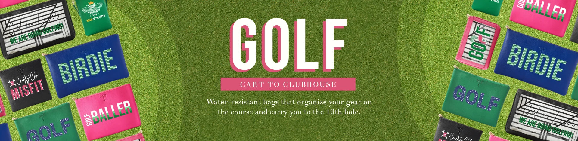 Water-resistant bags that organize your gear on the course and carry you to the 19th hole.