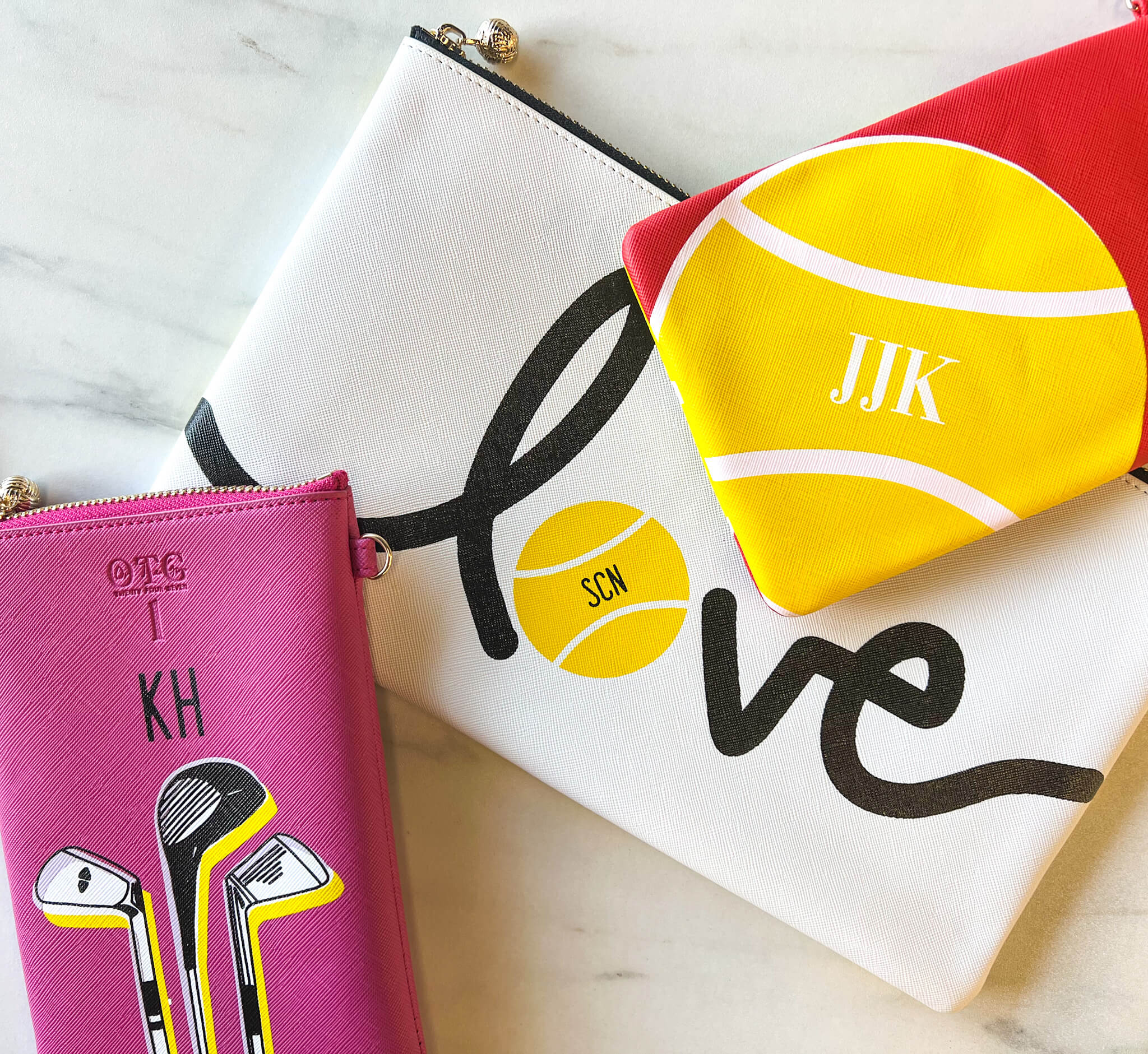 #1 Morgan Tennis Ball Crossbody Wristlet