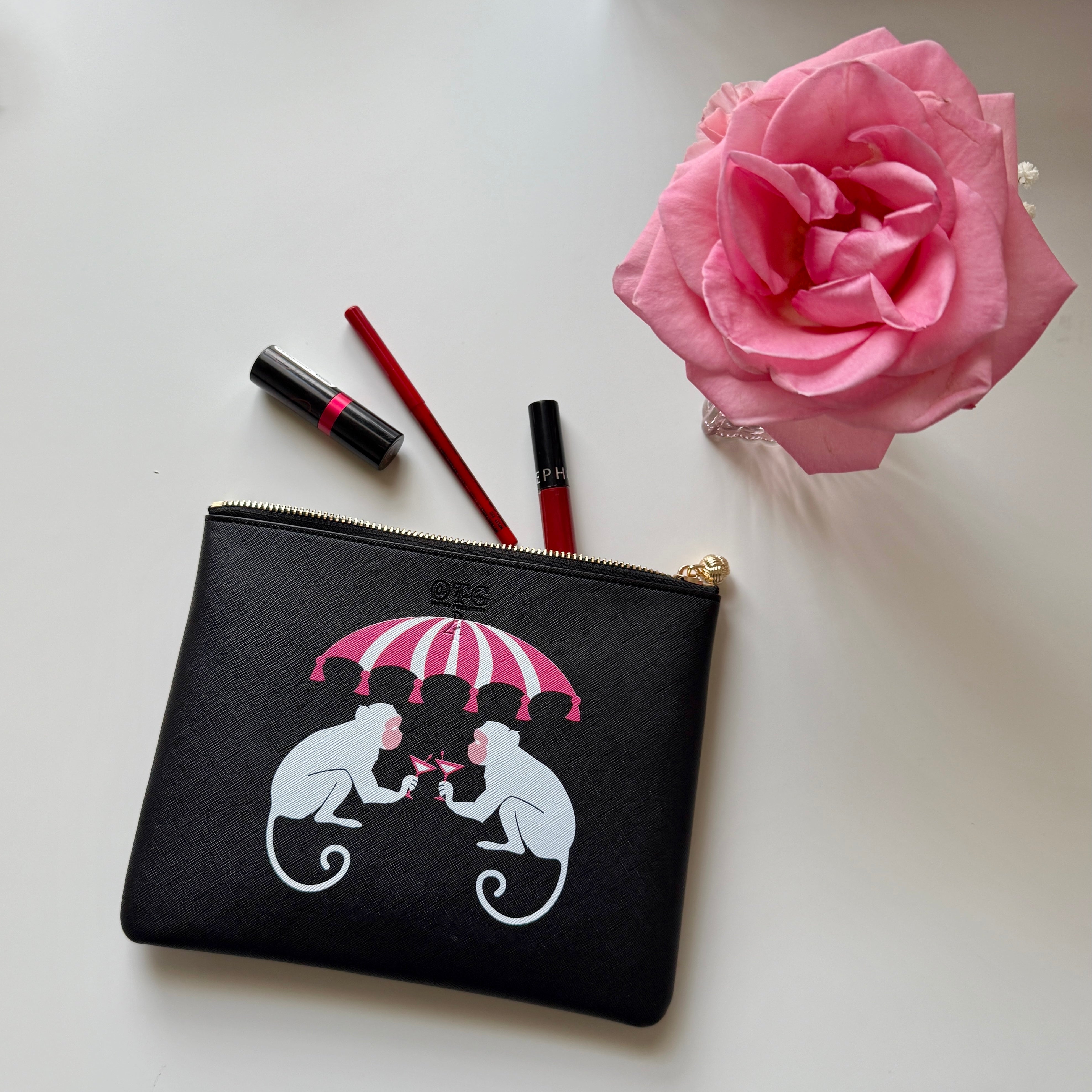 #4 Monkey Black Pouch