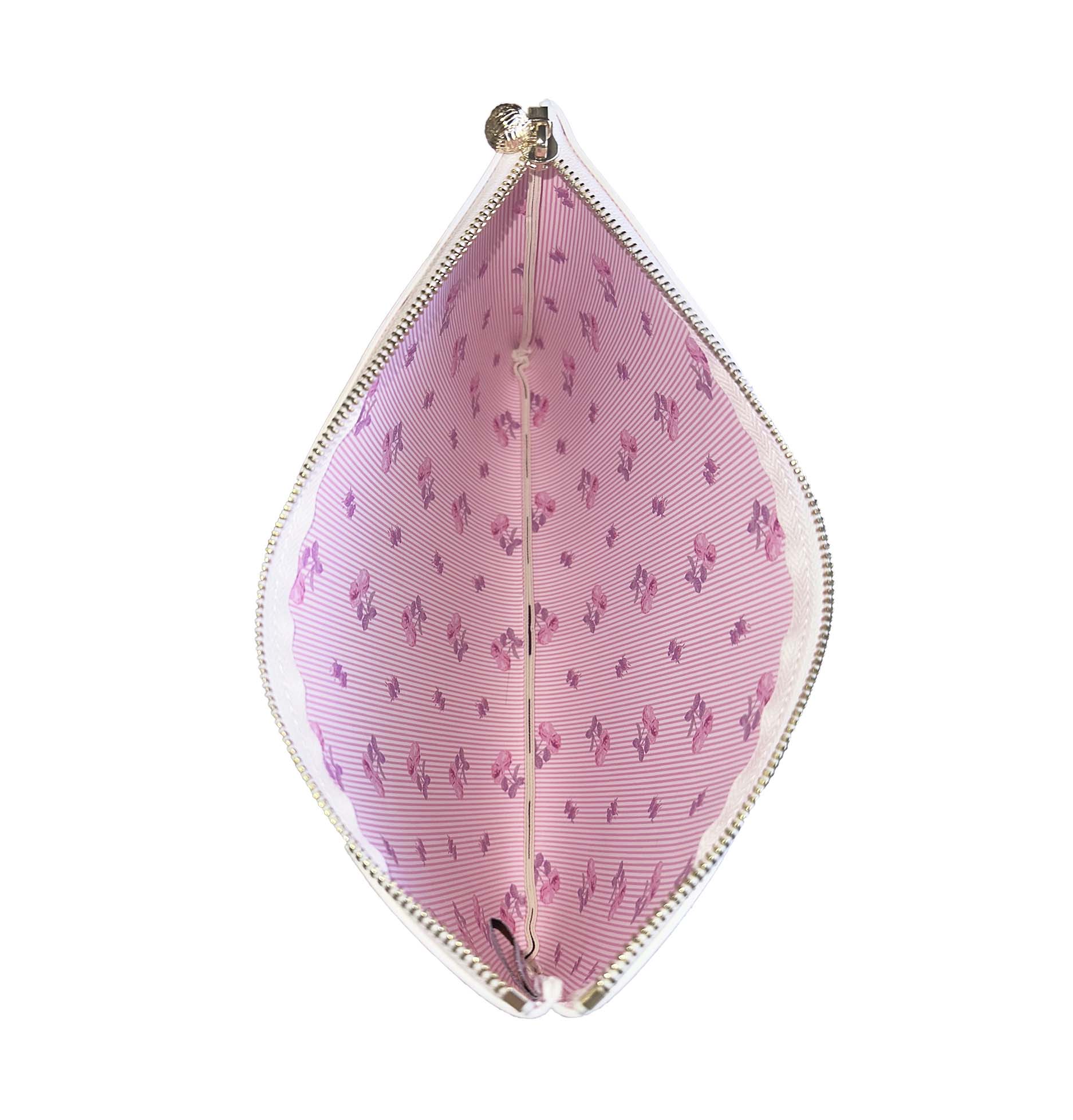 #5 Meeghan Stripe Brown Clutch