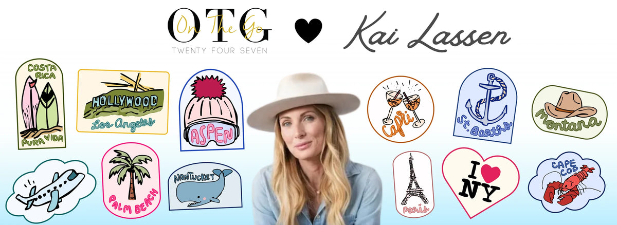 OTG On The Go x Kai Lassen travel sticker collaboration.