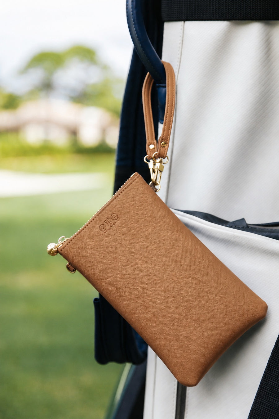 #1 Tan Crossbody Wristlet, lifestyle photo 1