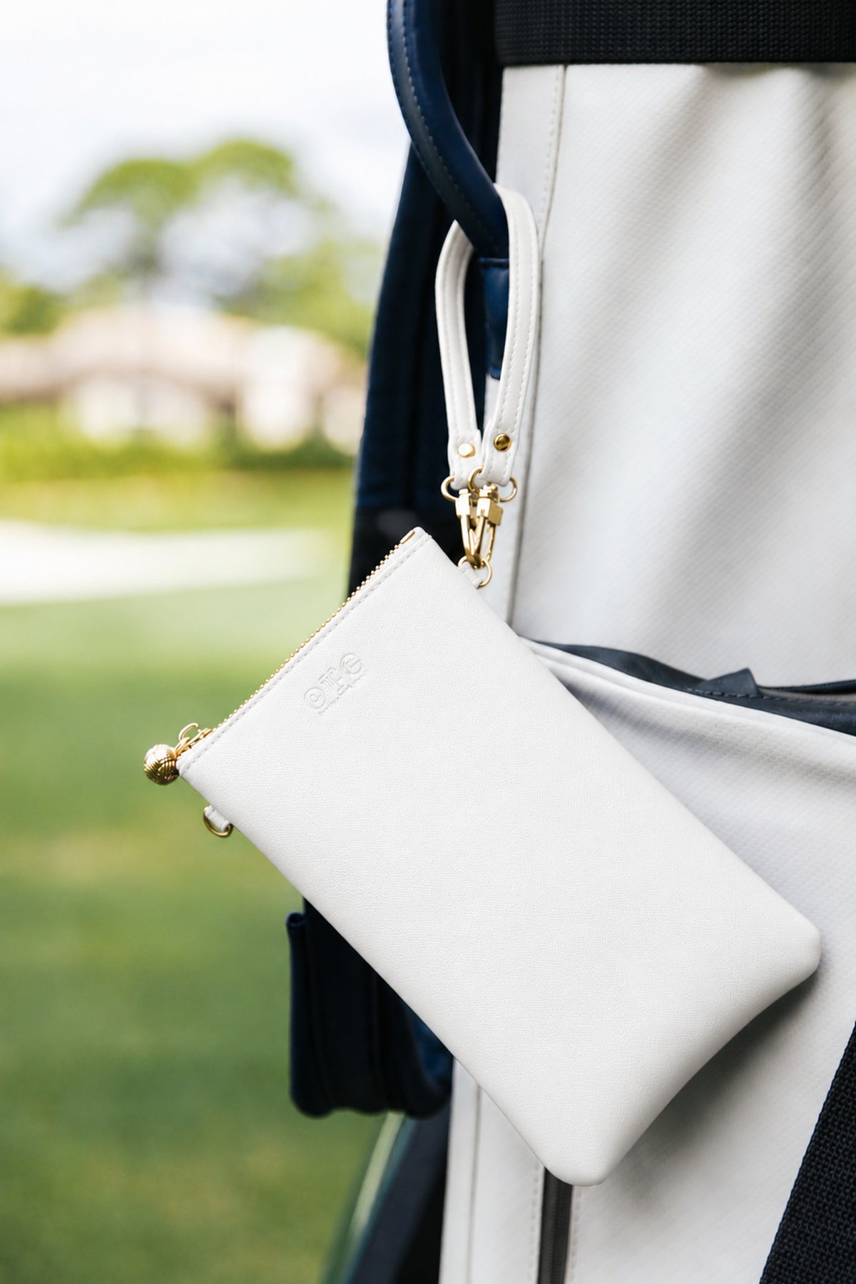 #1 White Crossbody Wristlet