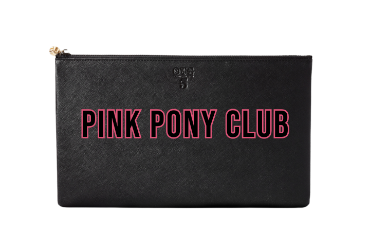 #5 Black Pink Pony Club Clutch