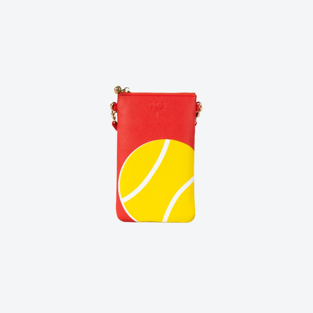 #1 Morgan Tennis Ball Crossbody Wristlet, front view