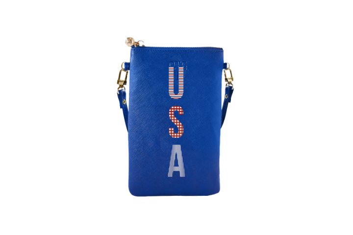 #1 Navy USA Crossbody Wristlet