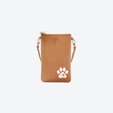 #1 Tan KF Paw Crossbody Wristlet
