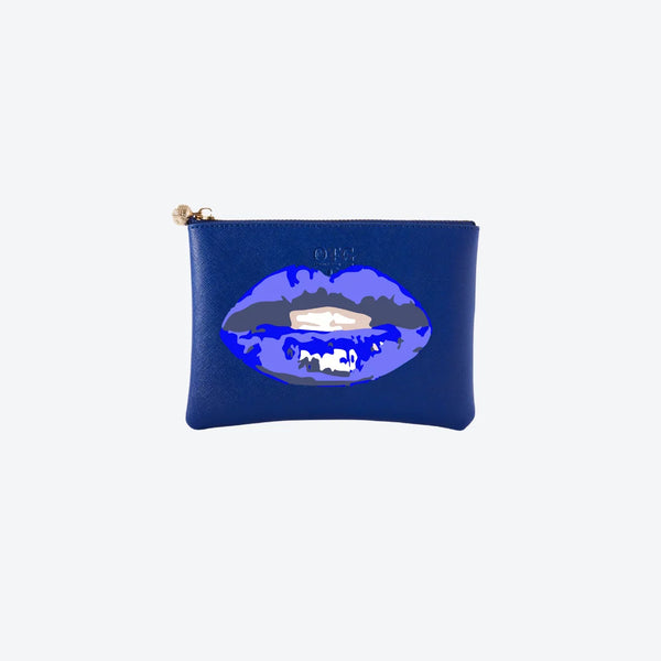 #2 Navy Lips Blue Pouch