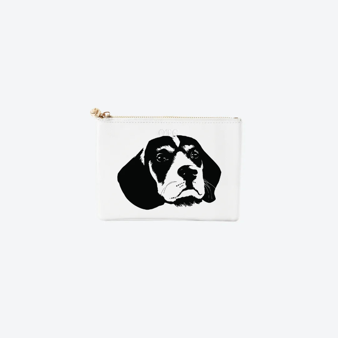 #2 White Beagle Pouch