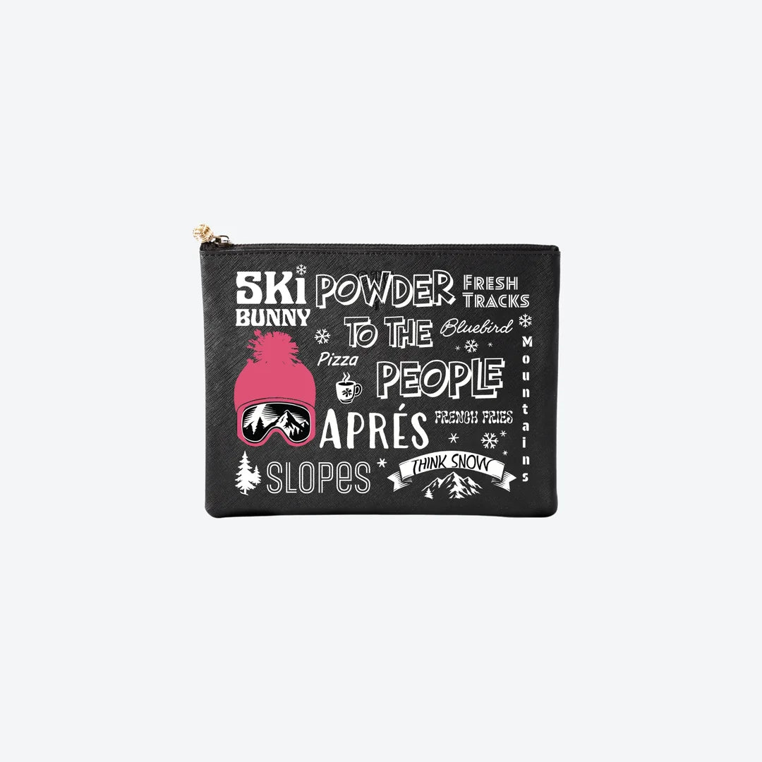#4 Black Ski Words Pouch