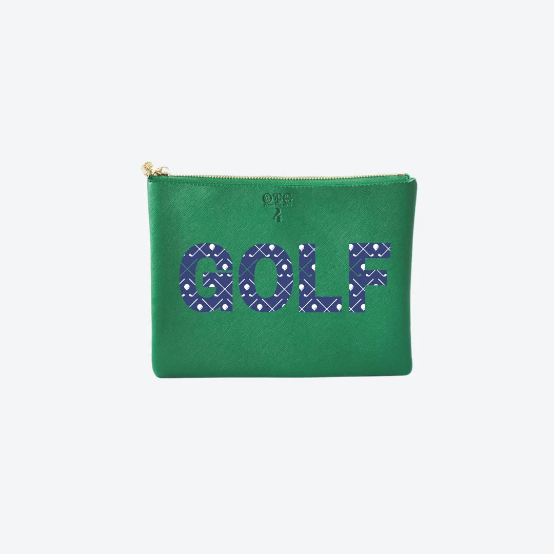 #4 Green Keyanna Golf Pouch, front view