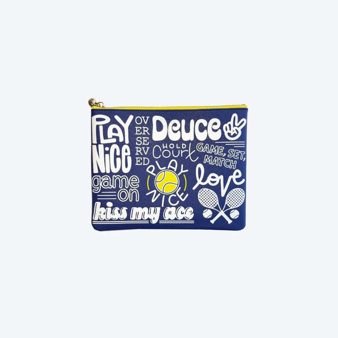 #4 Hayden Words Tennis Pouch, front view