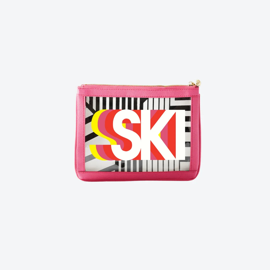 #4 Nudie Hot Pink Ski Pouch, front view