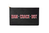 #5 Black Bam Crack Dot Clutch
