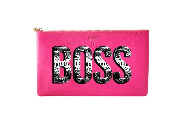 #5 Hot Pink Boss Clutch