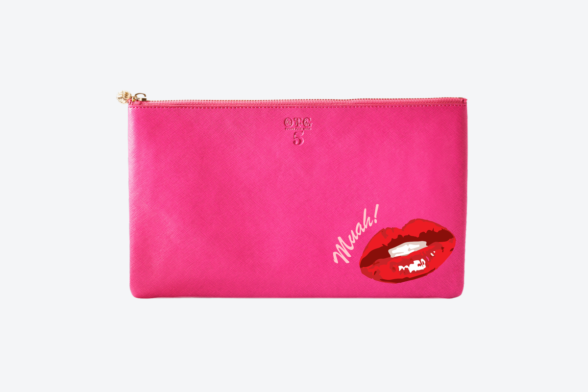 #5 Hot Pink Viv Lips Clutch