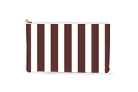 #5 Meeghan Stripe Brown Clutch