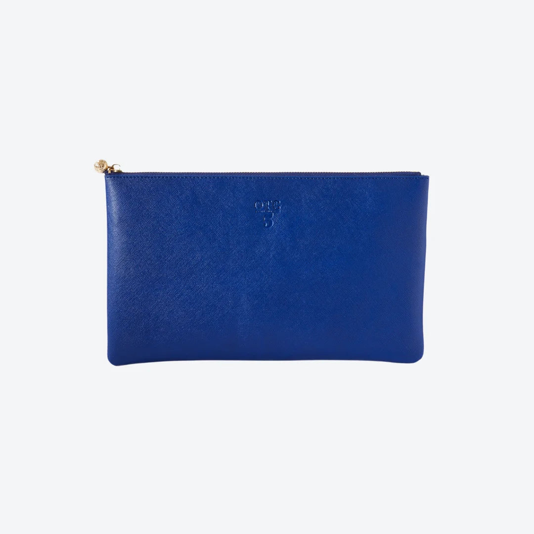 #5 Navy Clutch, front view