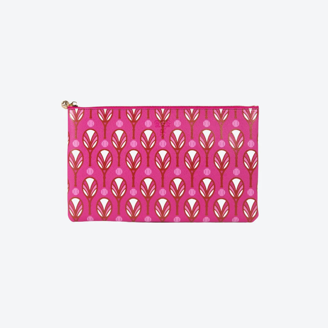 #5 Rose Racquet Clutch, front view