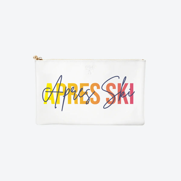 #5 White Apres Ski Clutch, front view