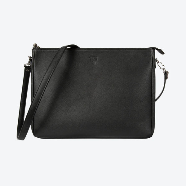 Size #9 Blackout Padded Crossbody Techie, front view