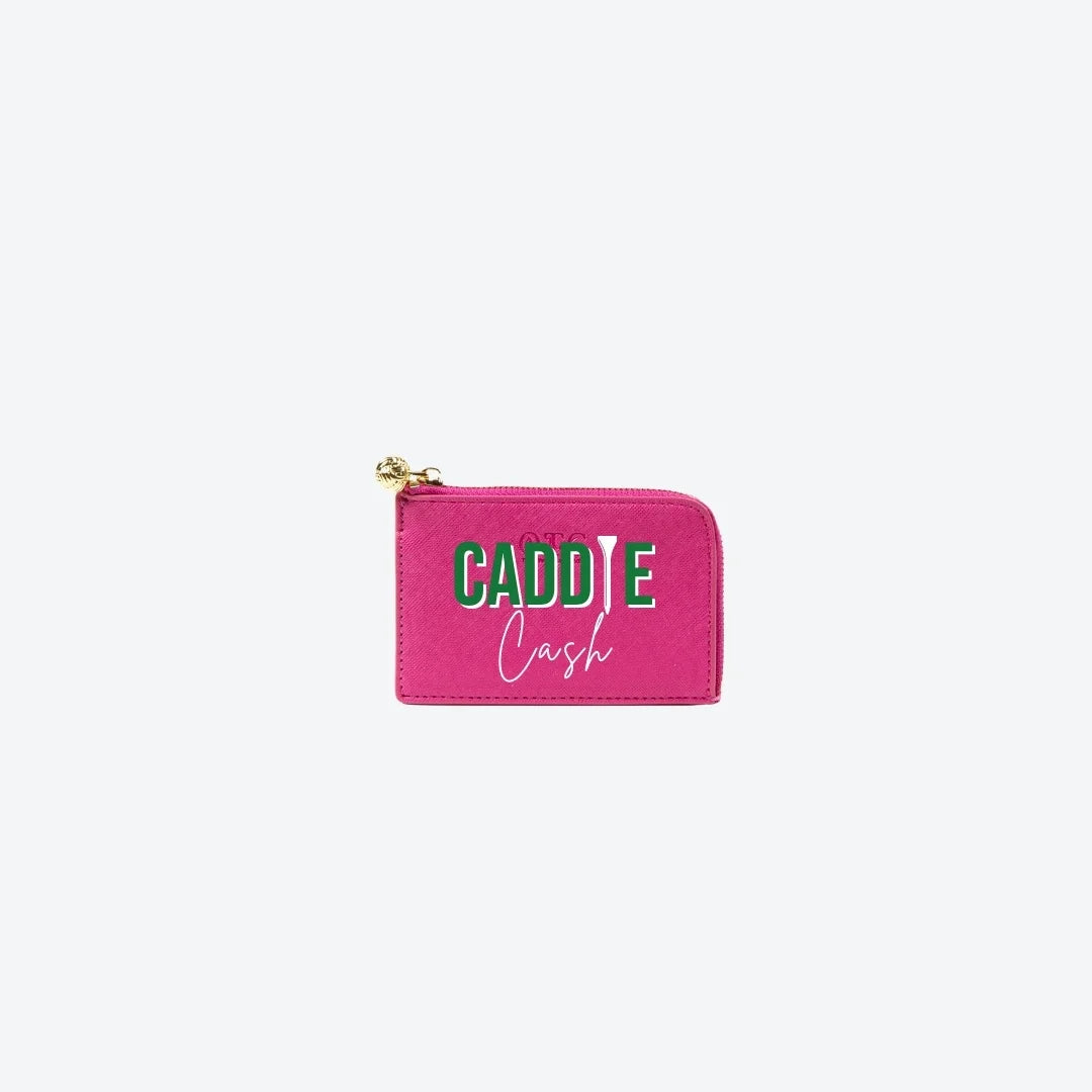 Card Case Hot Pink Caddie Cash, front view