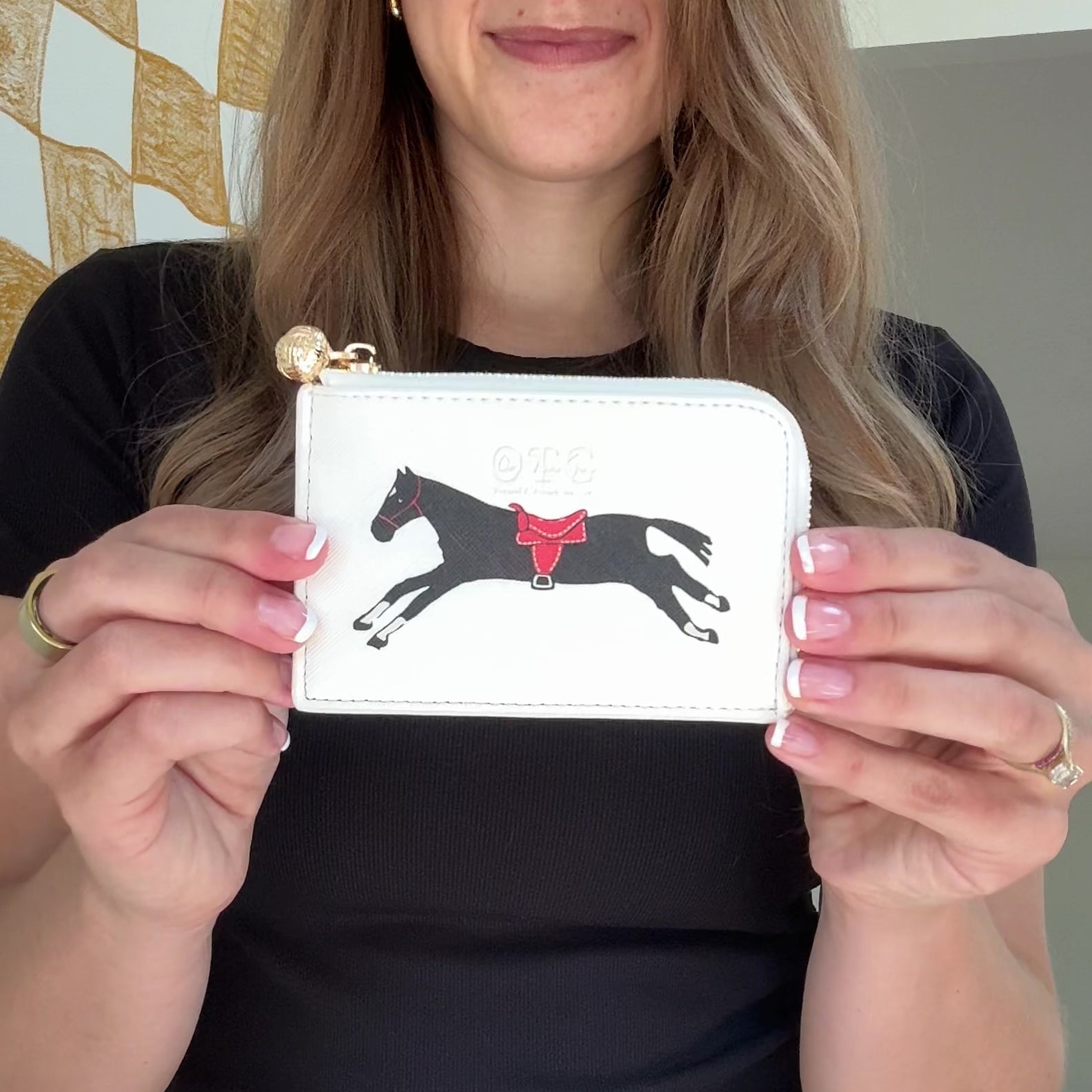Load video: Card Case Horse White